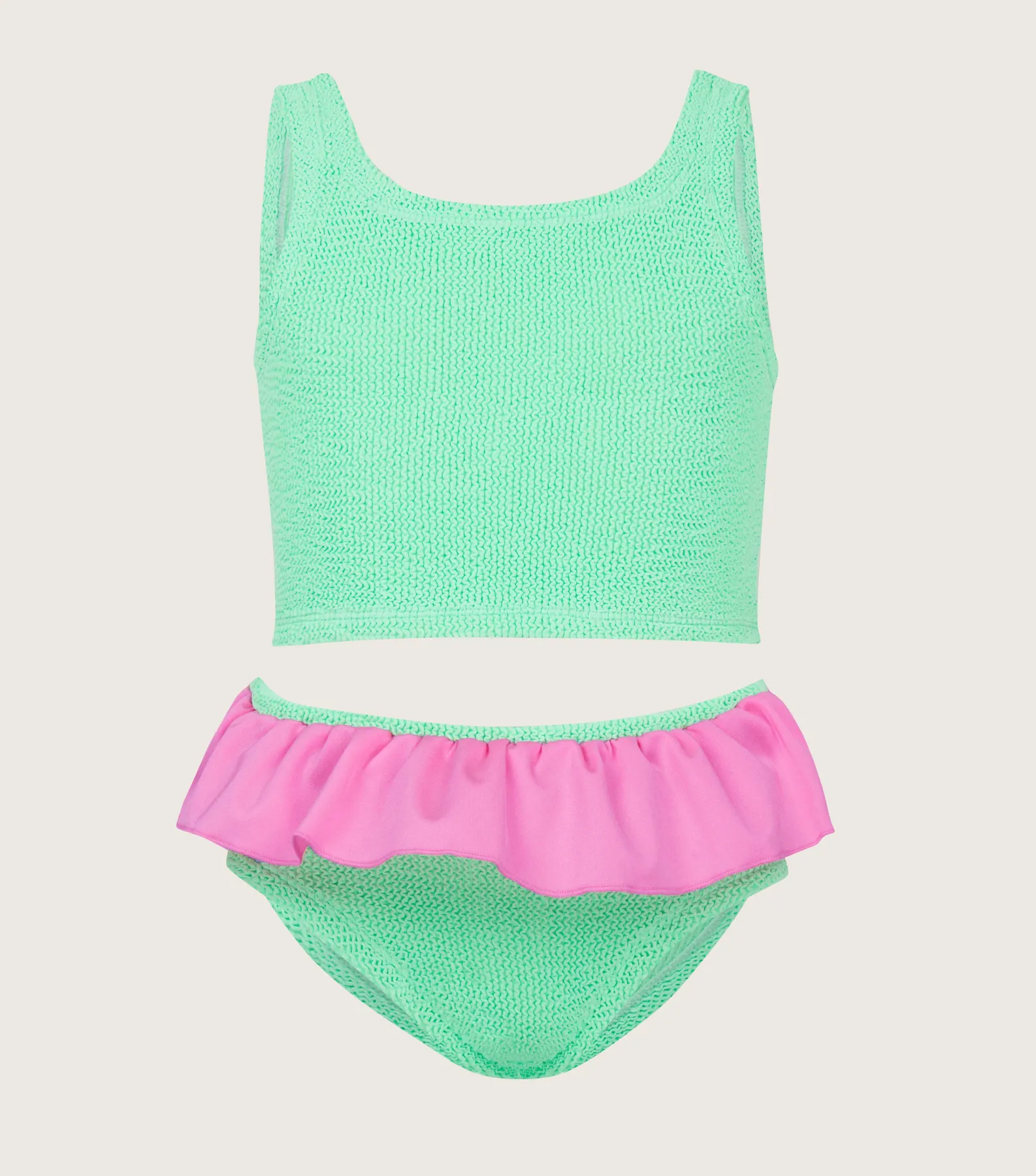 Kids Hunza G Baby 2-6 Yrs-Baby Duo Olive Bikini -