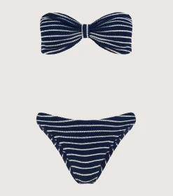 Hunza G Bikini Sets|Bandeau-Coverage Jean Bikini -