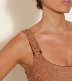 Hunza G Scoop Neck-Domino Swim -