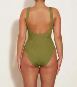 Hunza G Scoop Neck-Domino Swim -