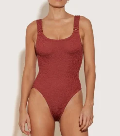 Hunza G Scoop Neck-Domino Swim -