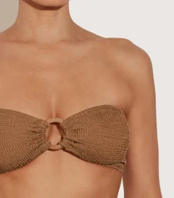 Hunza G Bikini Sets|Bandeau-Gloria Bikini With Tonal Hoops -