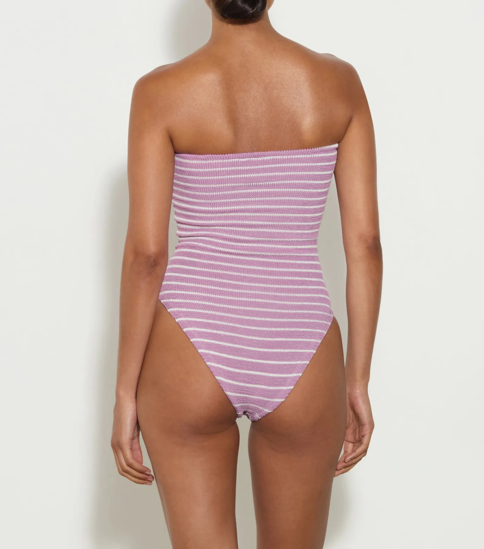 Hunza G Strapless- X Helena Christensen Brooke Stripe Swim -