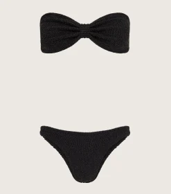 Hunza G Bikini Sets|Bandeau-Jean Lurex Bikini -