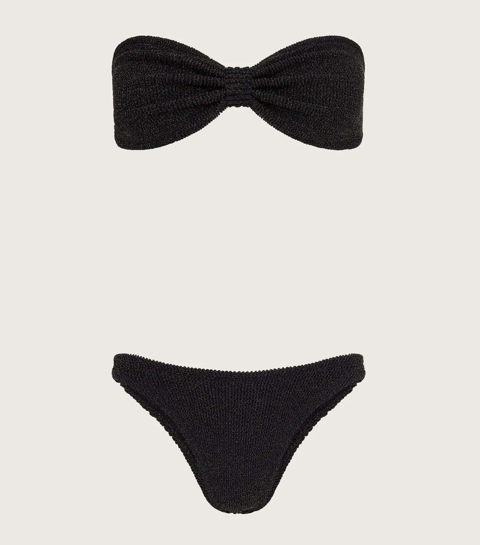 Hunza G Bikini Sets|Bandeau-Jean Lurex Bikini -