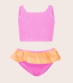 Kids Hunza G Kids - 7-12 Yrs-Kids Duo Olive Bikini -