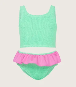 Kids Hunza G Kids - 7-12 Yrs-Kids Duo Olive Bikini -