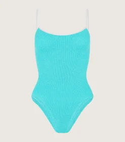 Hunza G Scoop Neck-Pamela Swim Contrast -