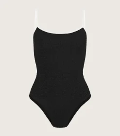 Hunza G Scoop Neck-Pamela Swim Contrast -