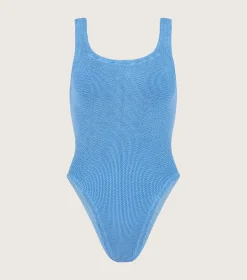 Hunza G Square Neck-Square Neck Swim - Blue